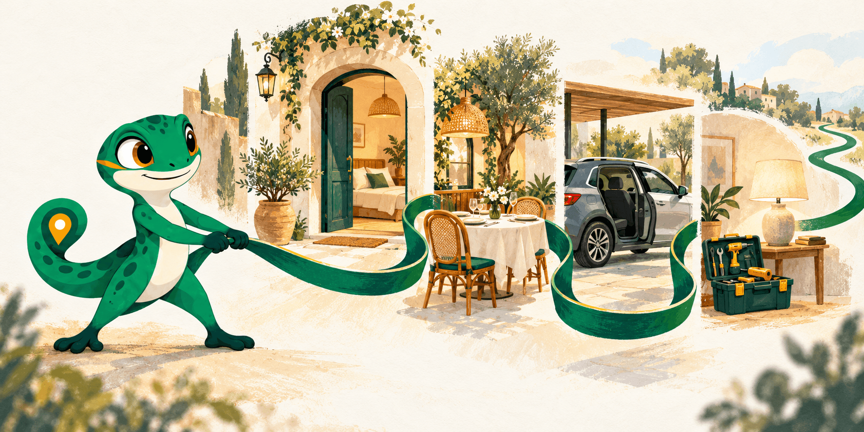Voo actively connecting accommodation, dining, transport and home services with one continuous AYIVOO path